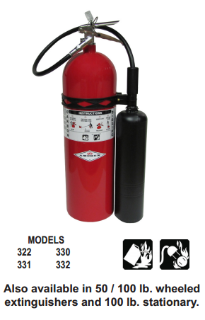 Amerex Carbon Dioxide CO2 Fire Extinguishers in Kansas City, Kansas