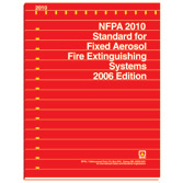 NFPA 2010 - Standard for Fixed Aerosol Fire Extinguishing Systems