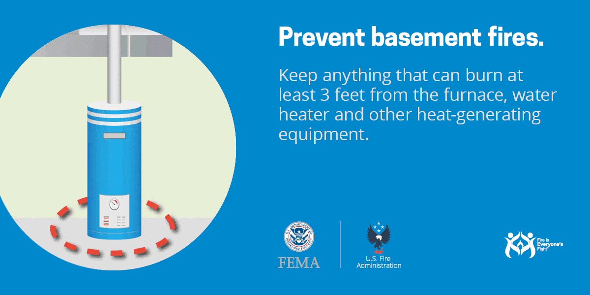 Basements and garages present additional fire safety risks compared to other home areas, USFA