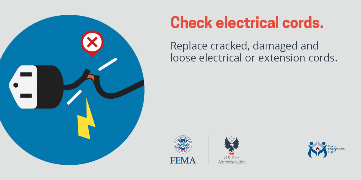 Don't overload extension cords, USFA