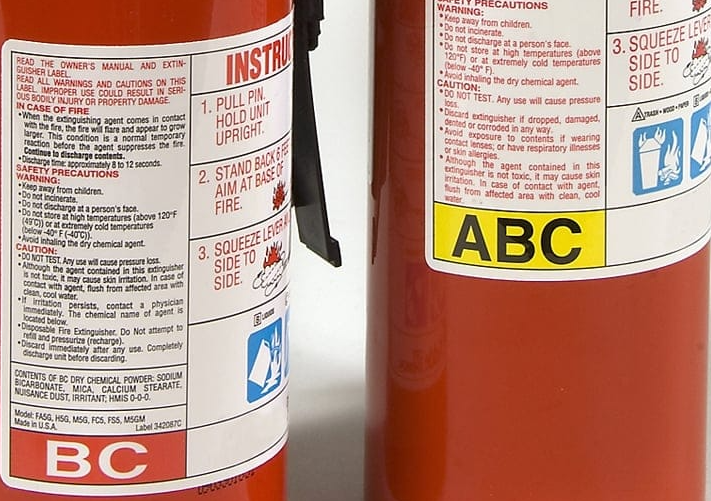 Types of fire extinguishers in Anaheim, California